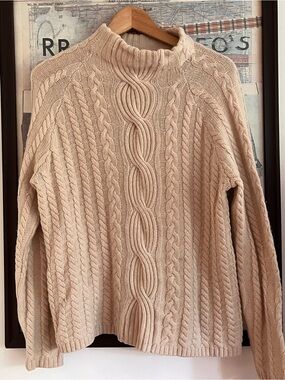 Vintage GC Fontana 100% Cashmere/Merino Wool Cable Knit Sweater S/M